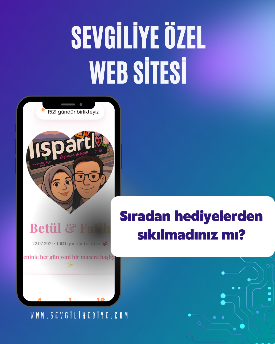 Sevgiliye Özel Web Sitesi